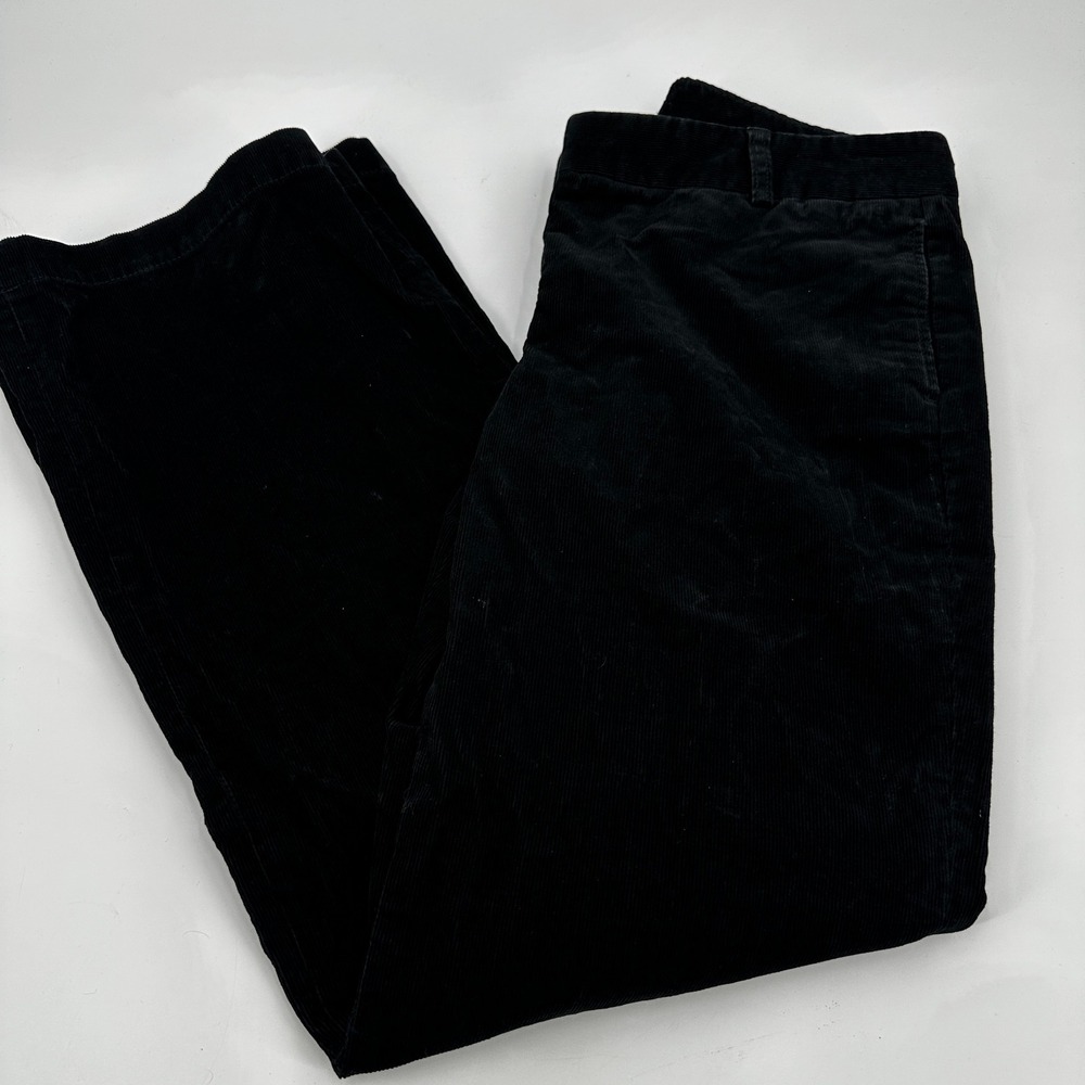 J Crew Stretch Favorite Fit Black Corduroy Pants Women Size 10